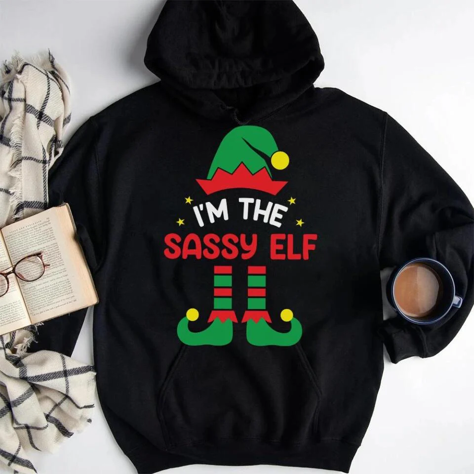 Elf Matching Family Tshirt Christmas Gift - I'm the Boss Elf - Funny Xmas Gift for Boss - Image 5
