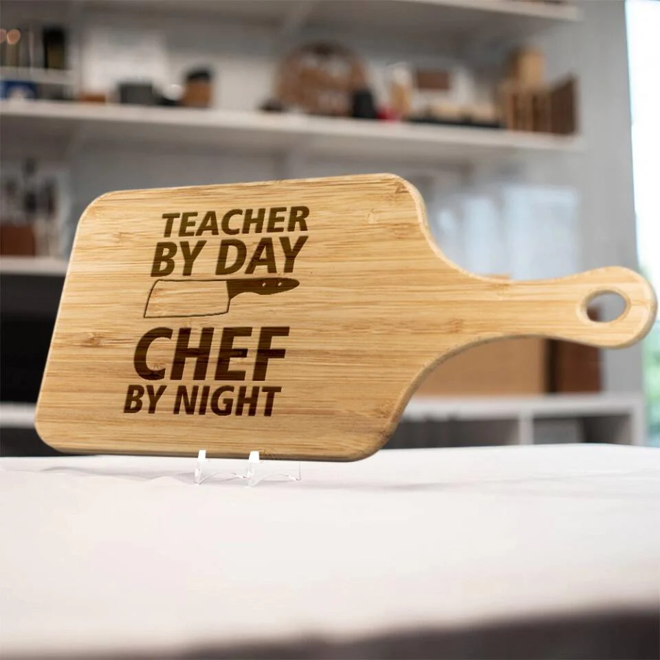 Personalized Valentine Gifts - Engineer By Day Chef By Night Custom Wood Cutting Board Present Ideas For Coworkers - Image 4