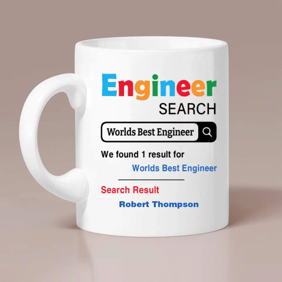 Engineer Search Worlds Best Engineer Custom Mug Retirement Gift