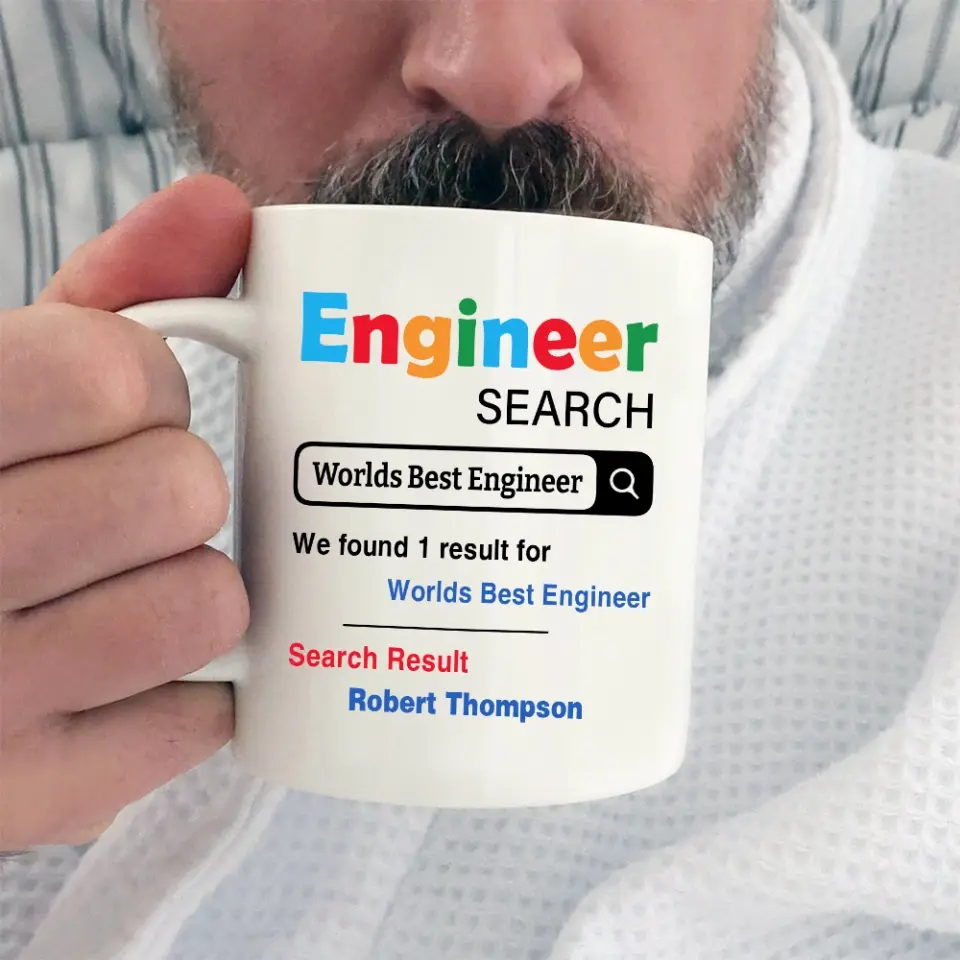 Engineer Search Worlds Best Engineer Custom Mug Retirement Gift - Image 3