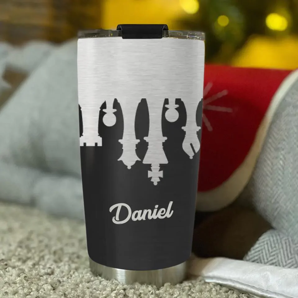 Chess Stainless Steel Tumbler, Personalized Chess Gift, Board Game Gift, Chess Lover Gift - 302IHPNPTU239 - Image 2