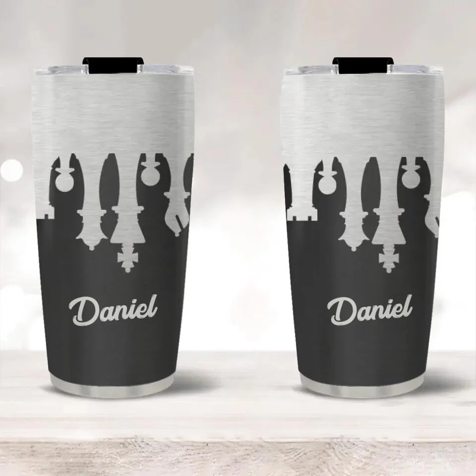 Chess Stainless Steel Tumbler, Personalized Chess Gift, Board Game Gift, Chess Lover Gift - 302IHPNPTU239 - Image 3