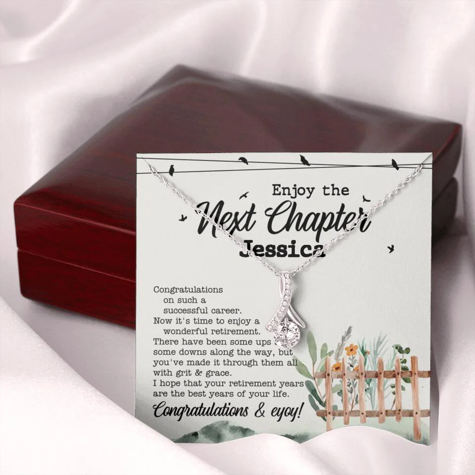 Enjoy The Next Chapter - Multiple Choice Necklace Chain Jewelry - Retirement Gift For Her - Image 54