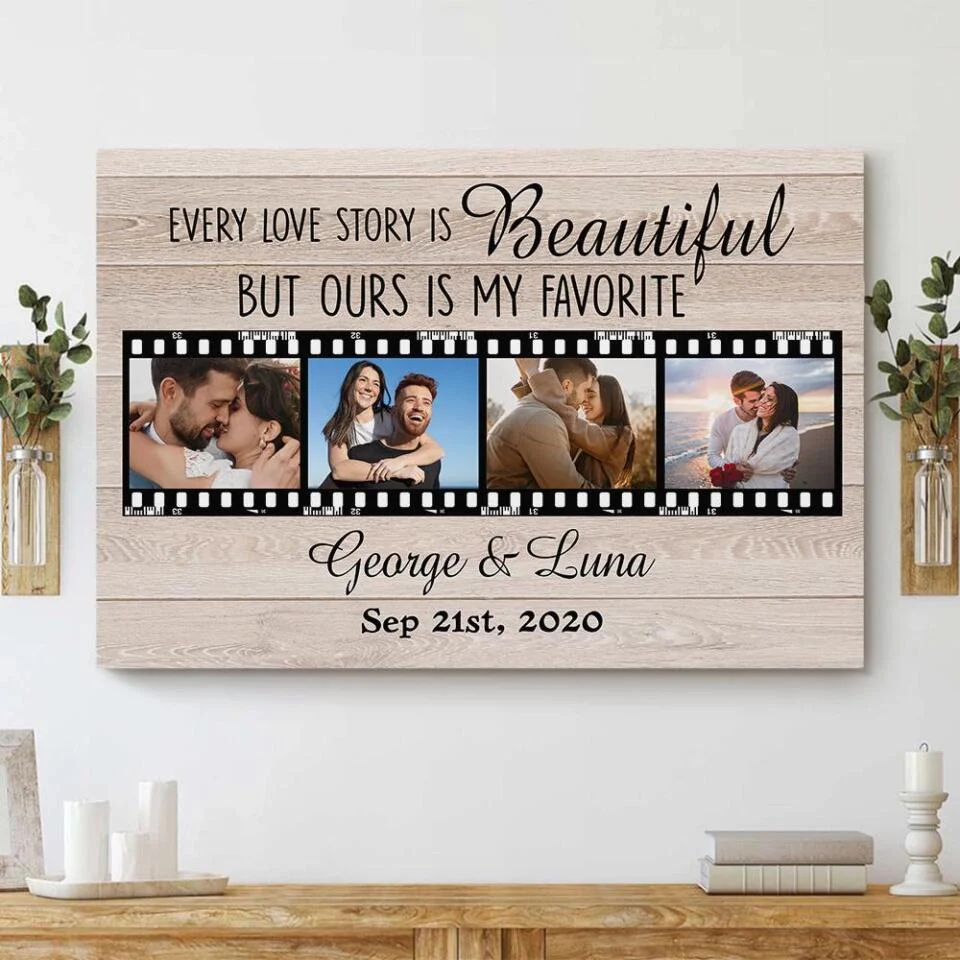 Every Love Story Is Beautiful Custom Canvas Poster Anniversary Gift For Couples - Image 10