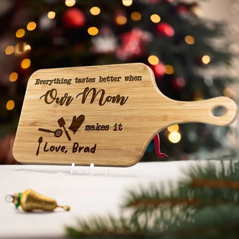 Everything Tastes Better Personalized Wooden Cutting Board - Image 12
