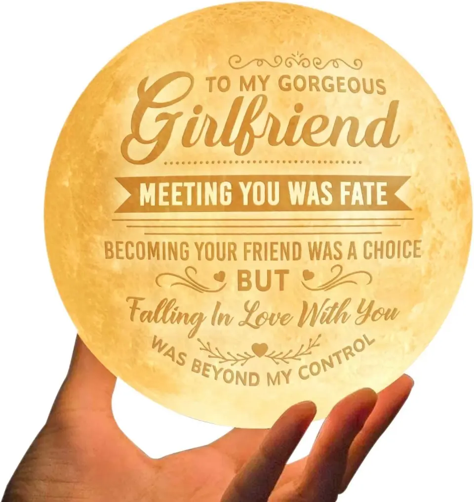 Falling In Love With You Was Beyond My Control - Personalized 3D Moon Lamp - Gift For Girlfriend - Image 4