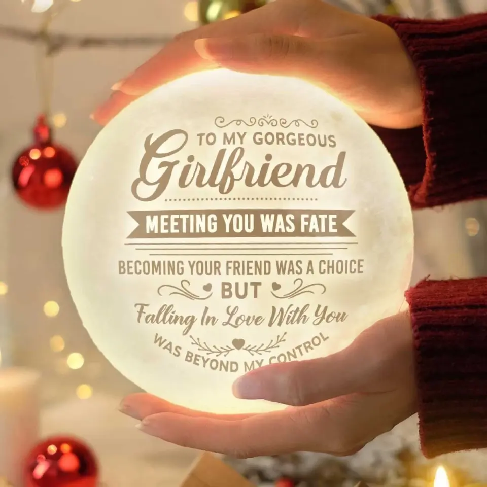 Falling In Love With You Was Beyond My Control - Personalized 3D Moon Lamp - Gift For Girlfriend - Image 5