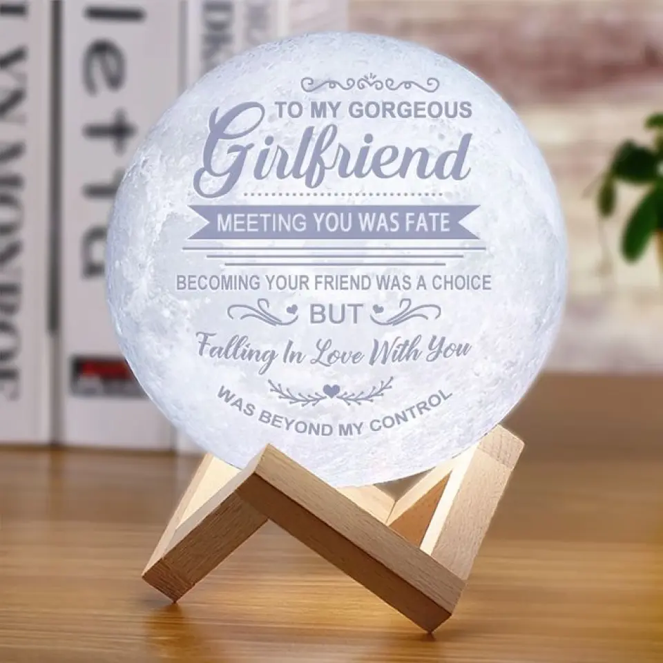 Falling In Love With You Was Beyond My Control - Personalized 3D Moon Lamp - Gift For Girlfriend - Image 7