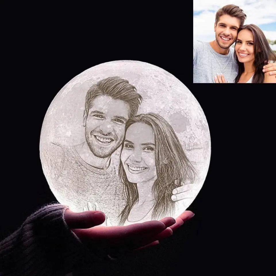 Falling In Love With You Was Beyond My Control - Personalized 3D Moon Lamp - Gift For Girlfriend - Image 9