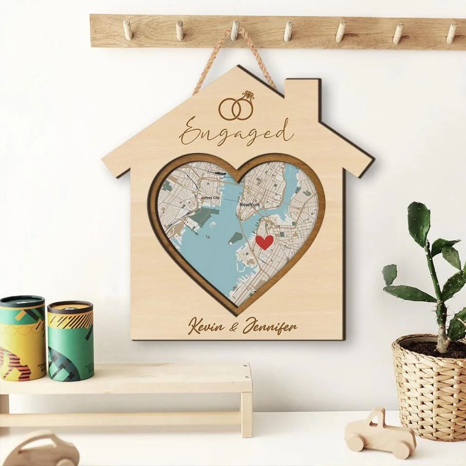 Couple Wooden Sign Family Couple Personalized 3 Layered Wooden Art - Image 4