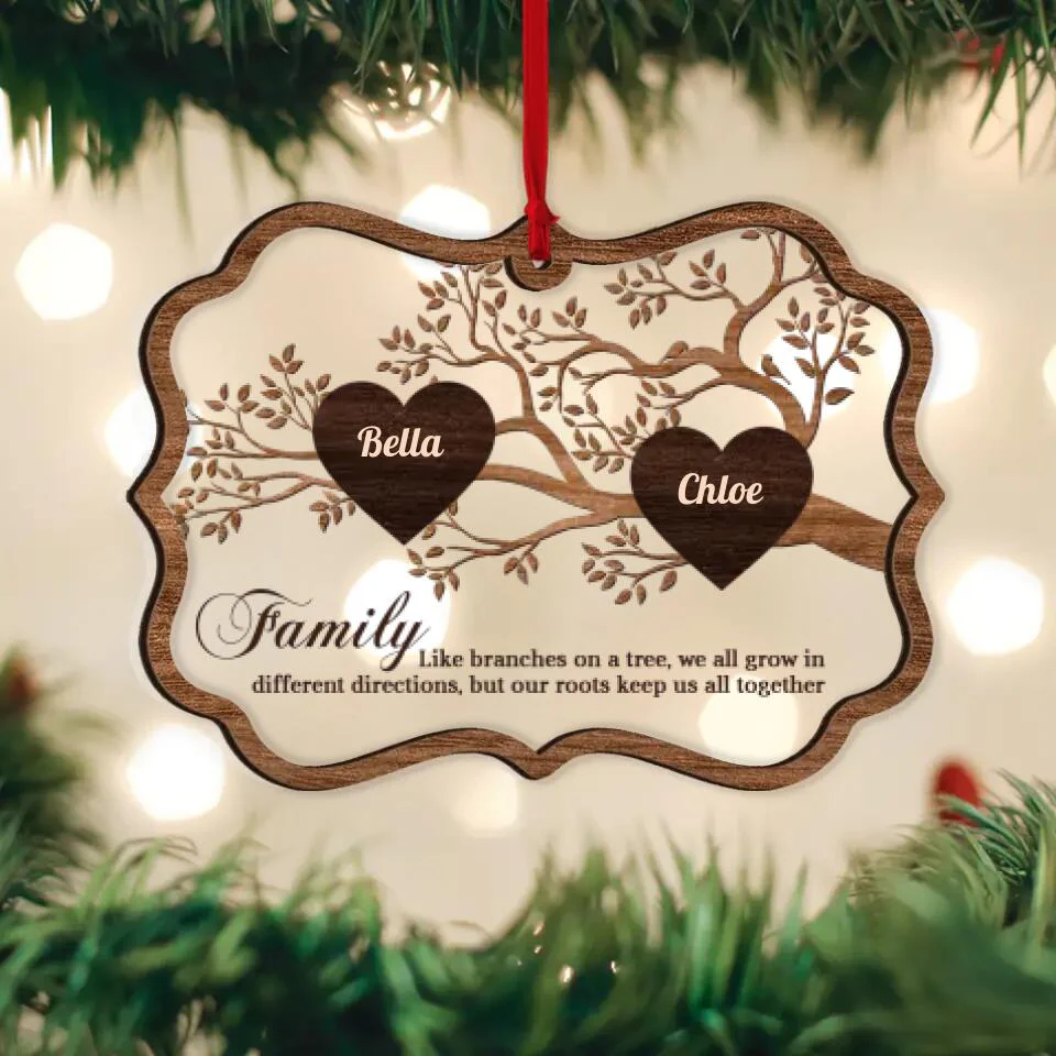 Family Like Branches On A Tree - Personalized Ornament - Image 2