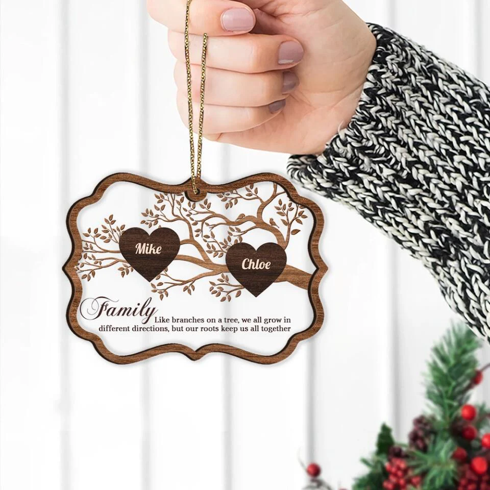 Family Like Branches On A Tree - Personalized Ornament - Image 7
