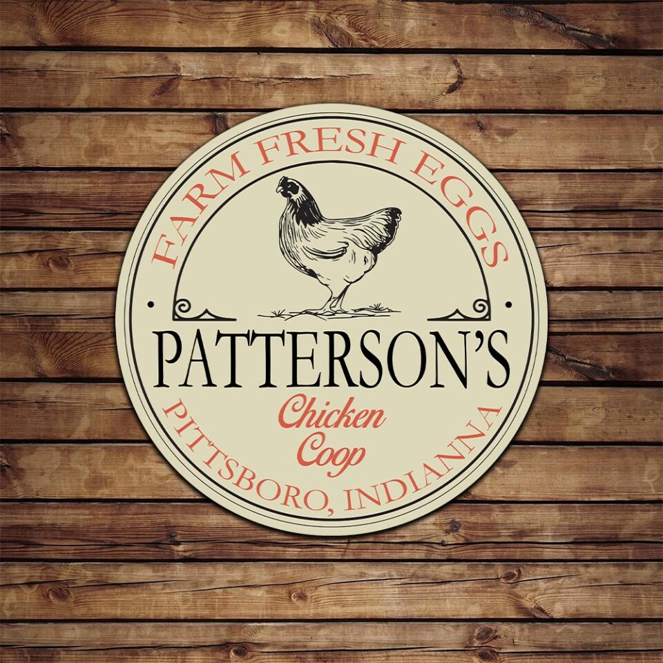 Farm Fresh Eggs Round Wooden Sign - Image 8