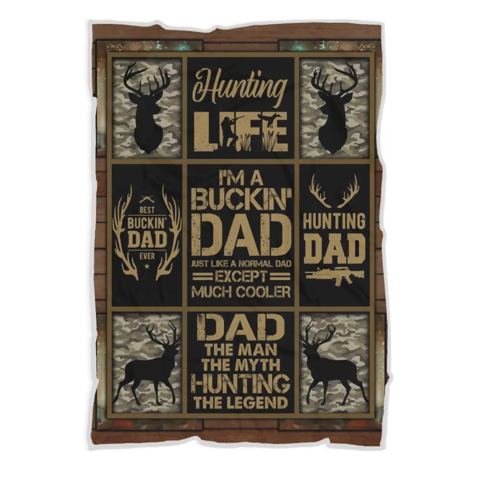 Father Daughter Hunting The Man The Myth The Legend Special Blanket Gift For Dad - Image 2