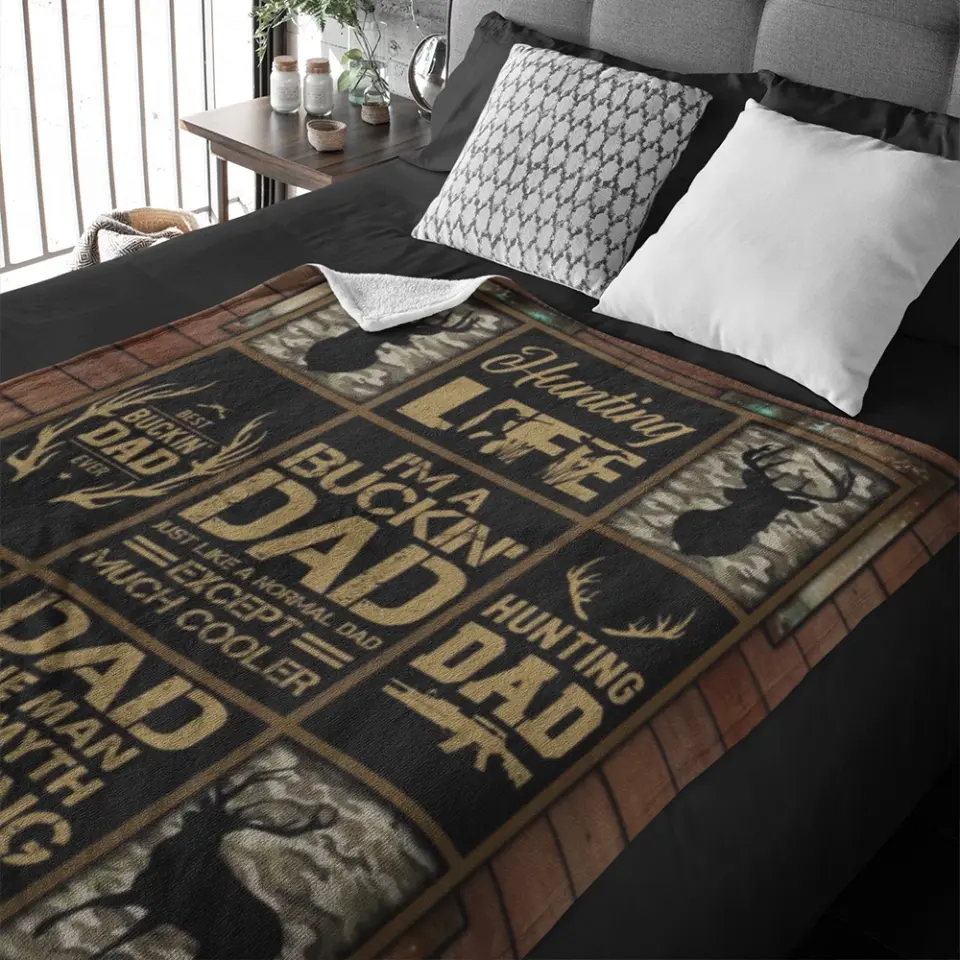 Father Daughter Hunting The Man The Myth The Legend Special Blanket Gift For Dad - Image 5