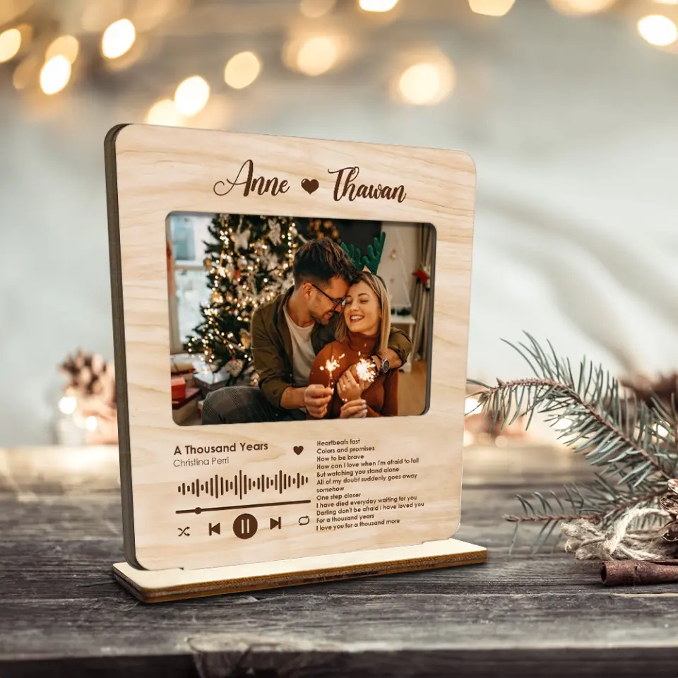 Favorite Song Lyrics And Photo Spotify Theme - Housewarming Gifts - Custom Wooden Plaque - Anniversary Gift For Couples - Image 4