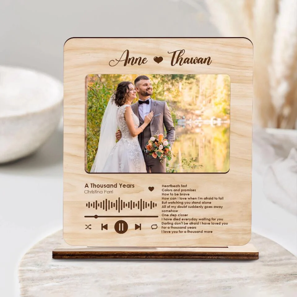 Favorite Song Lyrics And Photo Spotify Theme - Housewarming Gifts - Custom Wooden Plaque - Anniversary Gift For Couples - Image 6