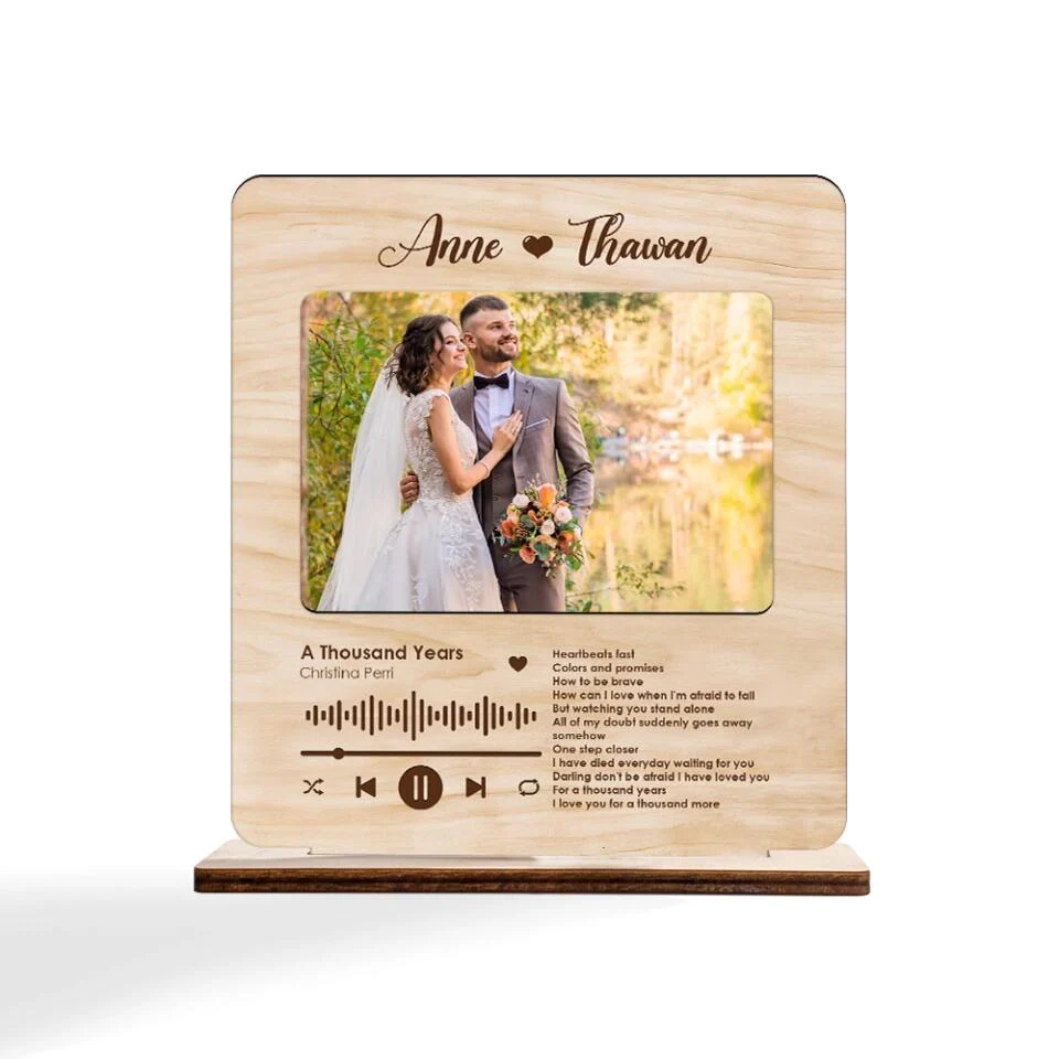 Favorite Song Lyrics And Photo Spotify Theme - Housewarming Gifts - Custom Wooden Plaque - Anniversary Gift For Couples - Image 7