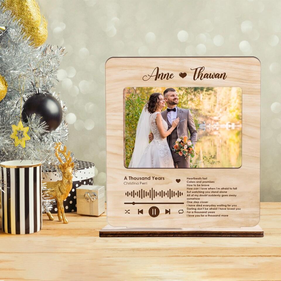 Favorite Song Lyrics And Photo Spotify Theme - Housewarming Gifts - Custom Wooden Plaque - Anniversary Gift For Couples - Image 8