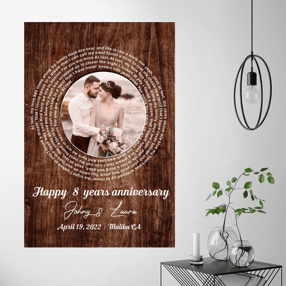 Favorite Song Lyrics Custom Canvas Poster Wedding Anniversary Gift For Couples - Image 4