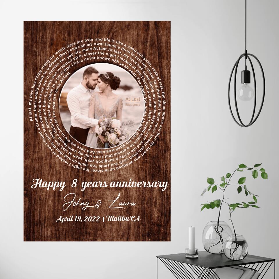 Favorite Song Lyrics Custom Canvas Poster Wedding Anniversary Gift For Couples - Image 5