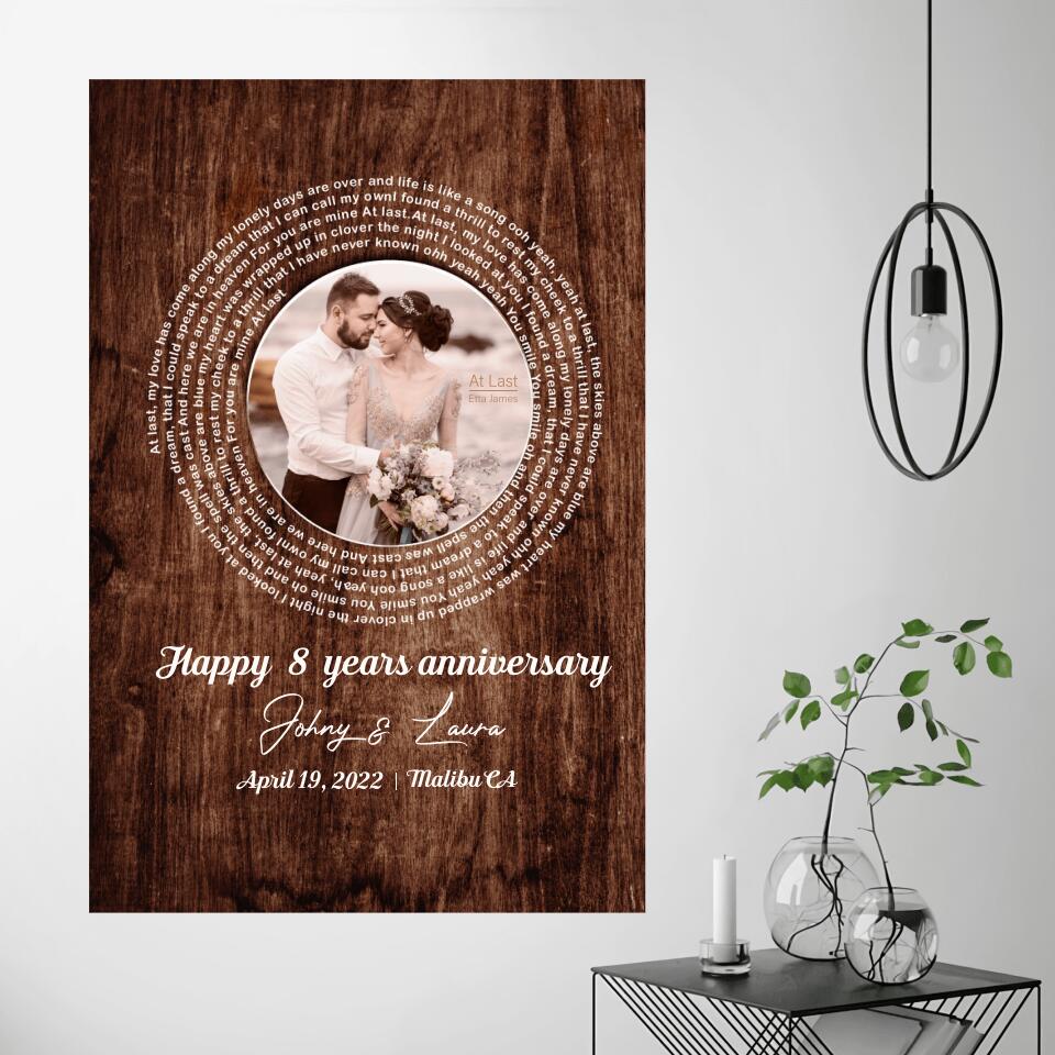 Favorite Song Lyrics Custom Canvas Poster Wedding Anniversary Gift For Couples - Image 6
