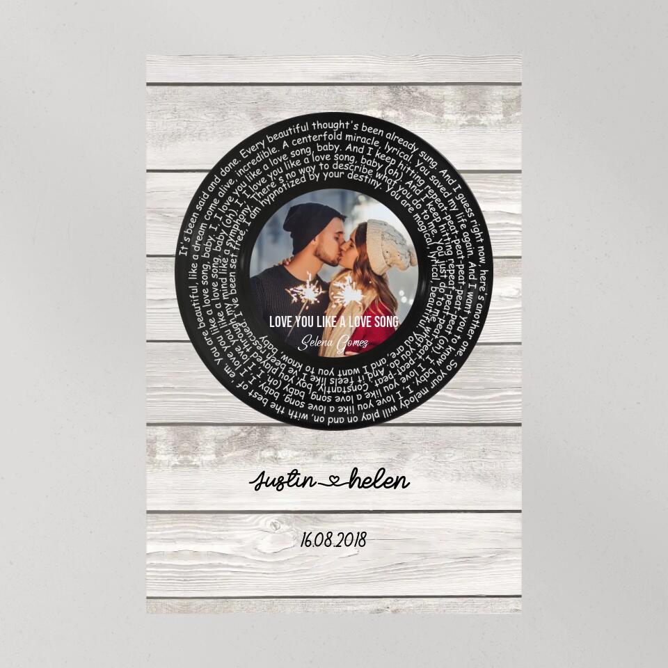 Favorite Song Lyrics Mixtape Custom Canvas Poster Anniversary Gift For Couples - Image 10