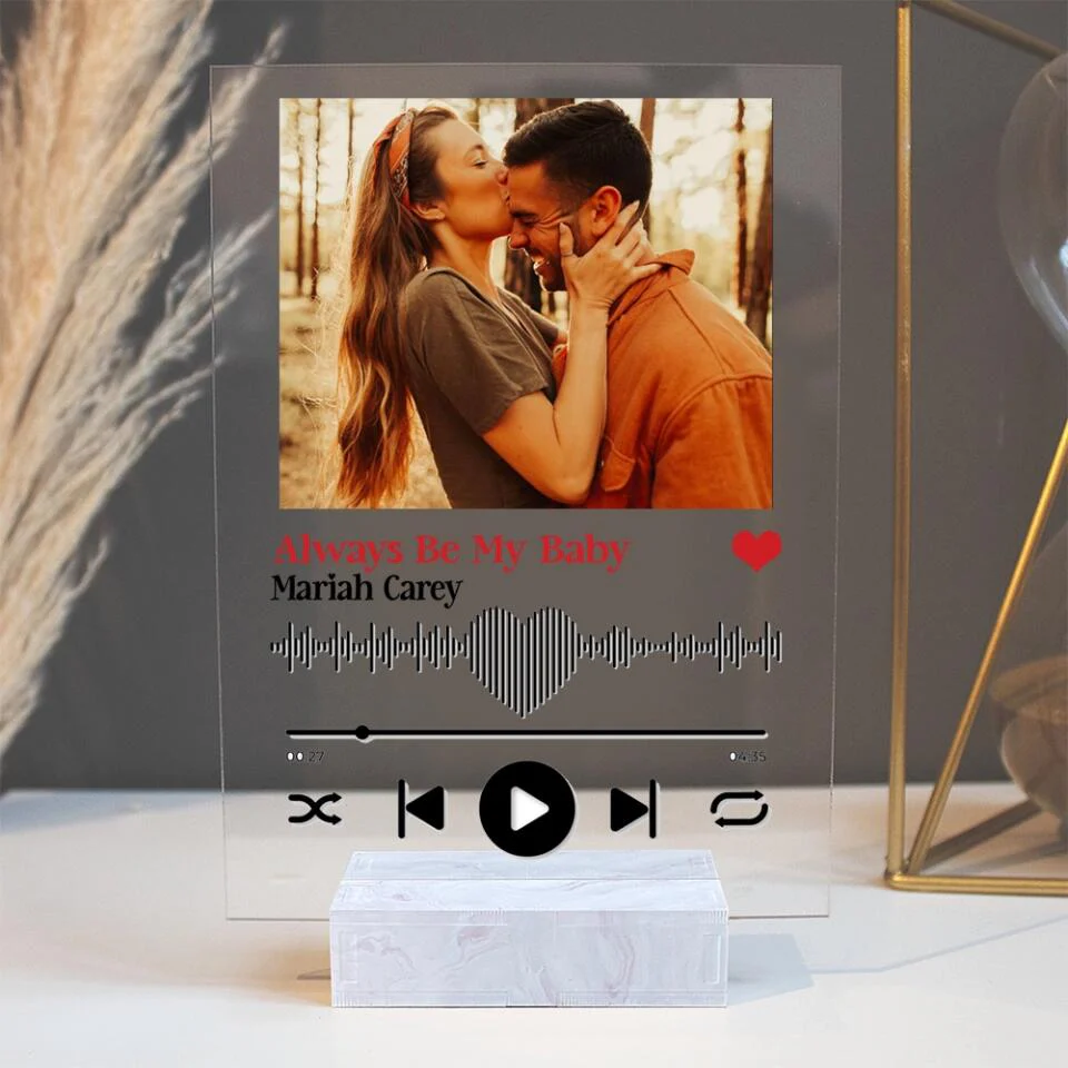 Favorite Song & Photo Personalized Acrylic Plaque - Image 4