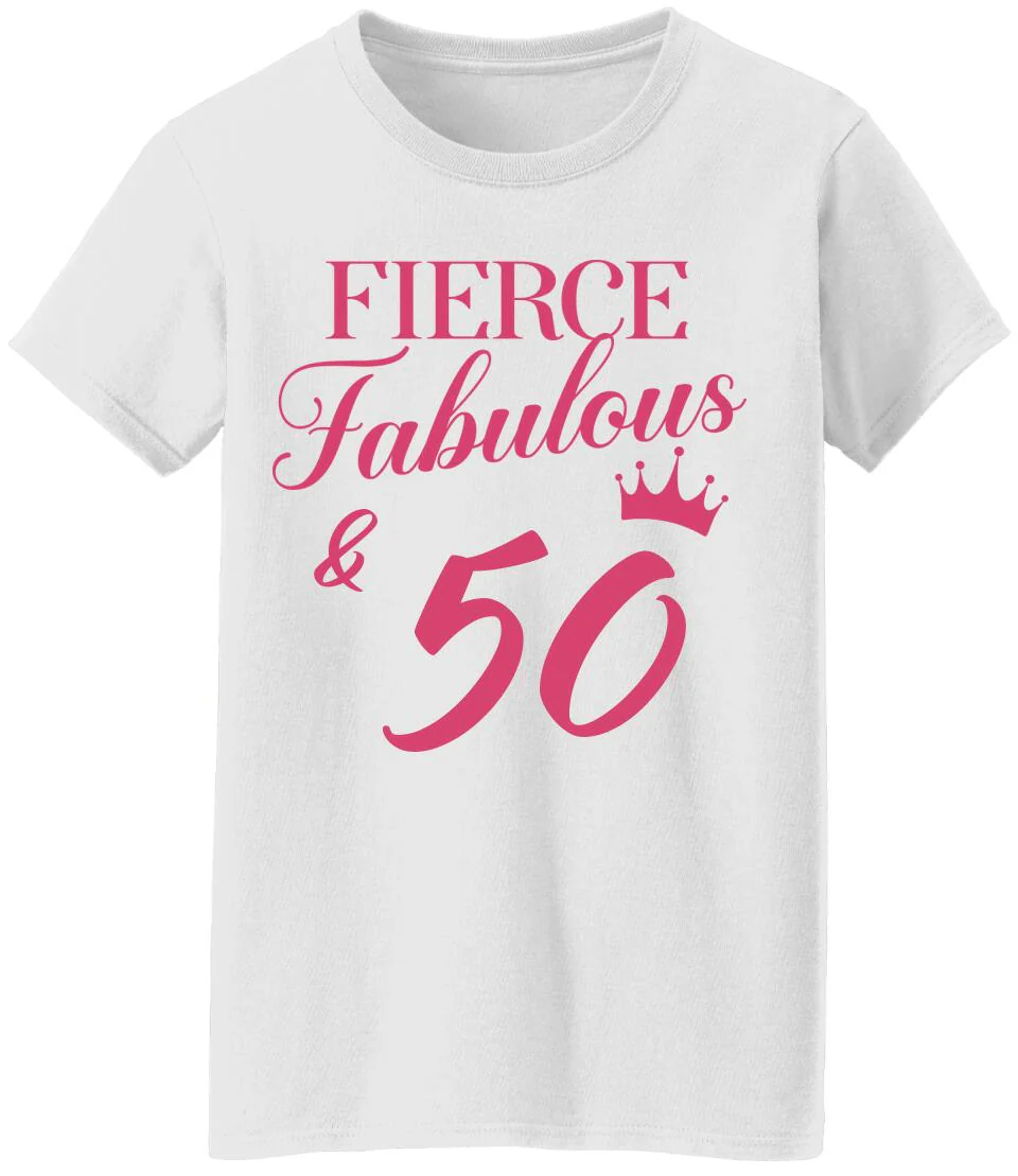Fierce Fabulous And Party Crew 50th Birthday Shirt - Image 3