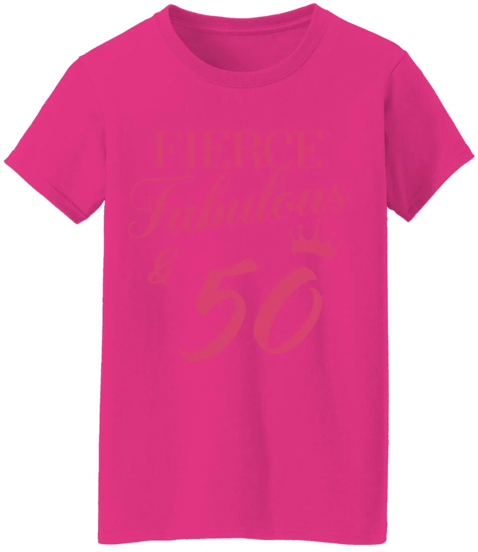 Fierce Fabulous And Party Crew 50th Birthday Shirt - Image 4