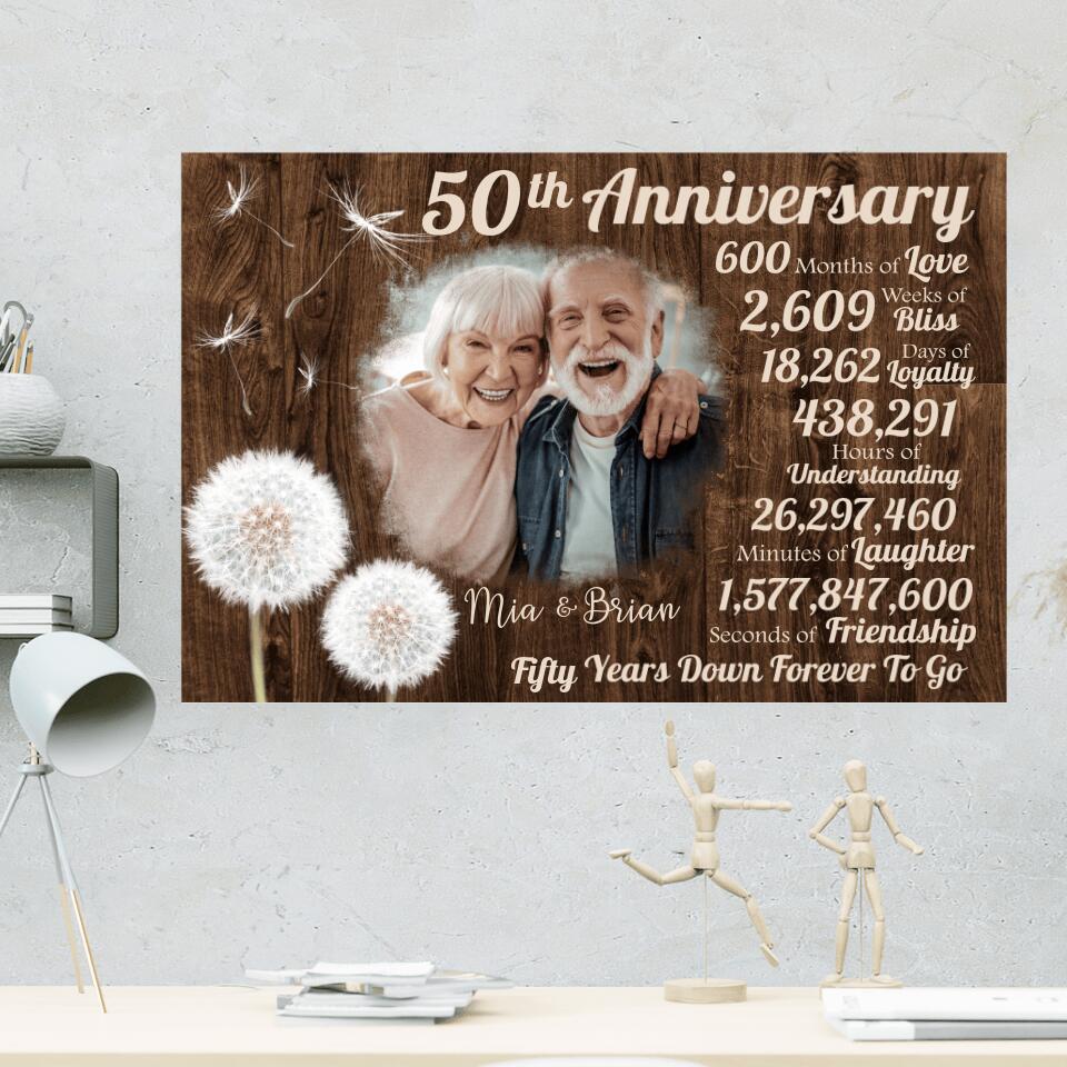 Fifty Years Down Forever To Go Custom Canvas Poster 50th Anniversary Gift For Grandparents - Image 10