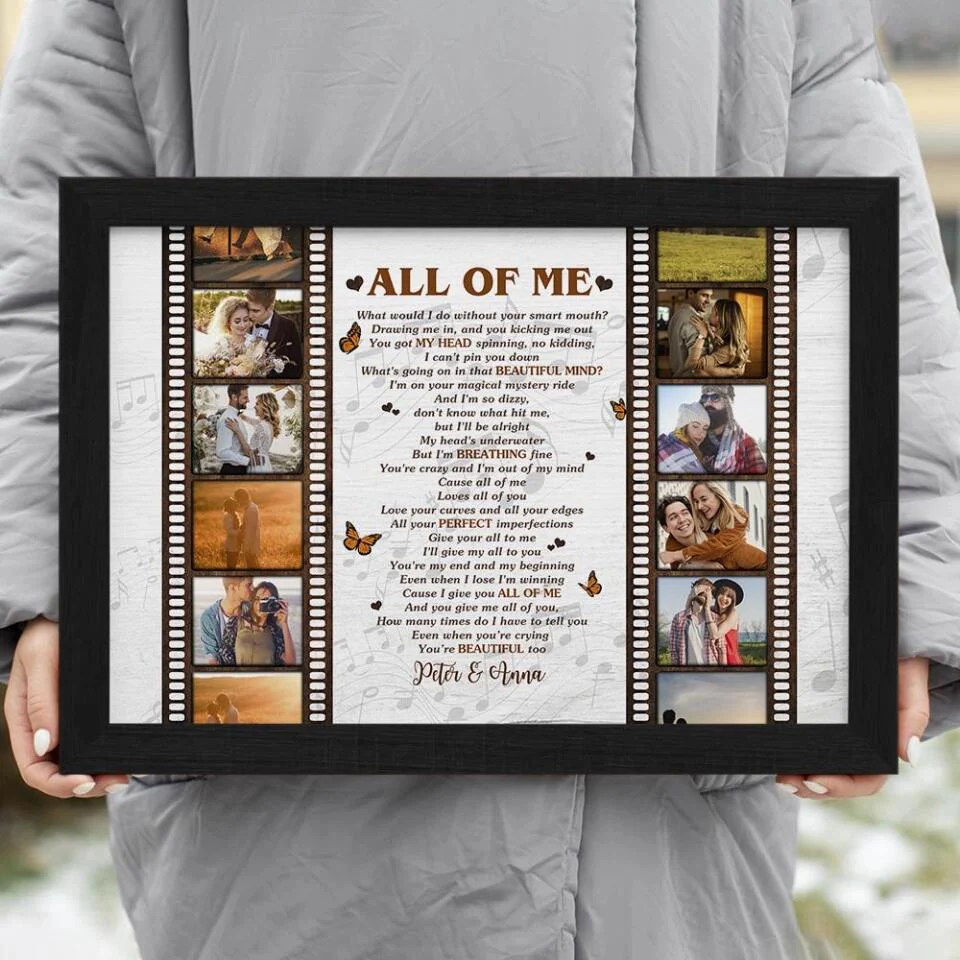 Film Role And Favorite Song Lyrics Custom Canvas Poster Anniversary Gift For Couples - Image 10