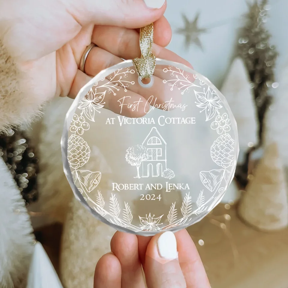 First Christmas At New Home - Glass Ornament - Housewarming Gifts New Home For Christmas - Image 4
