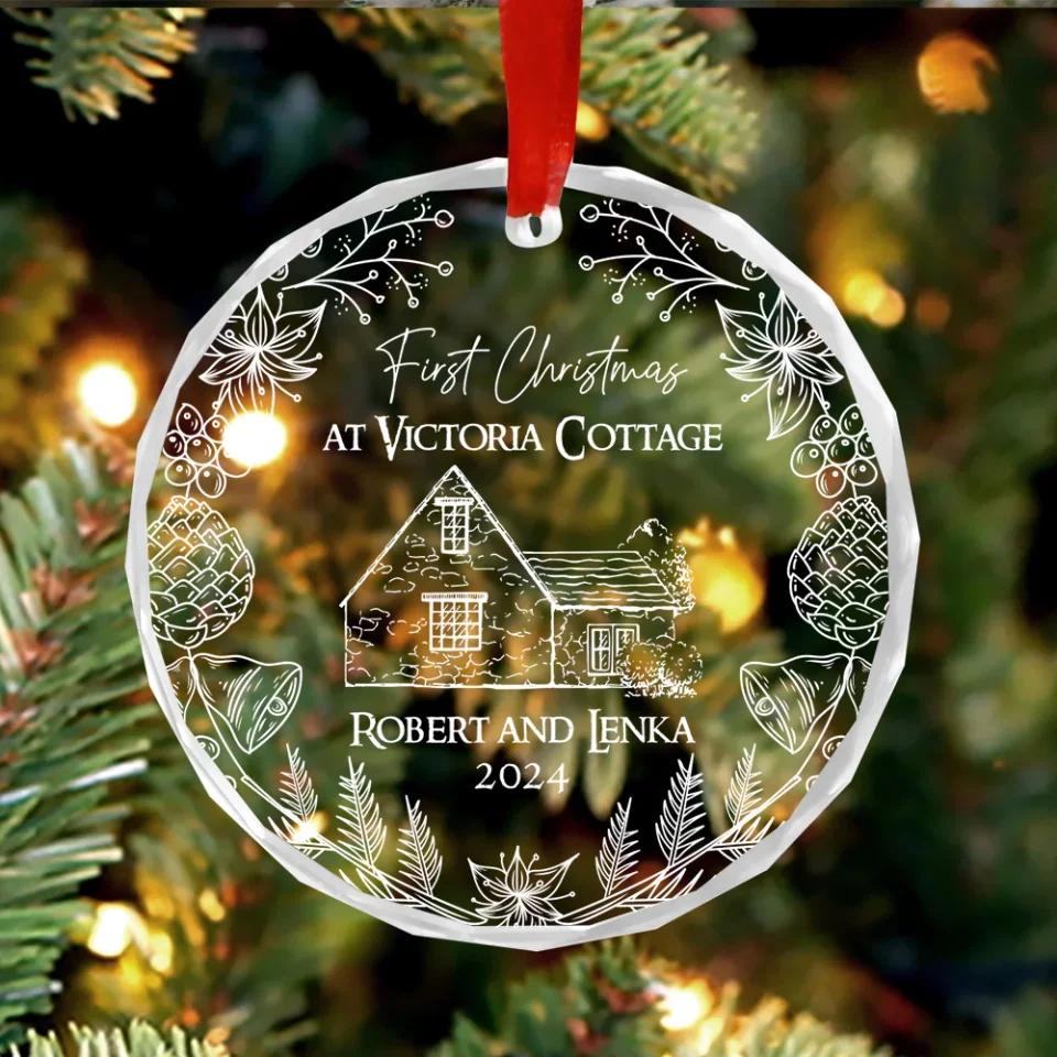 First Christmas At New Home - Glass Ornament - Housewarming Gifts New Home For Christmas - Image 5