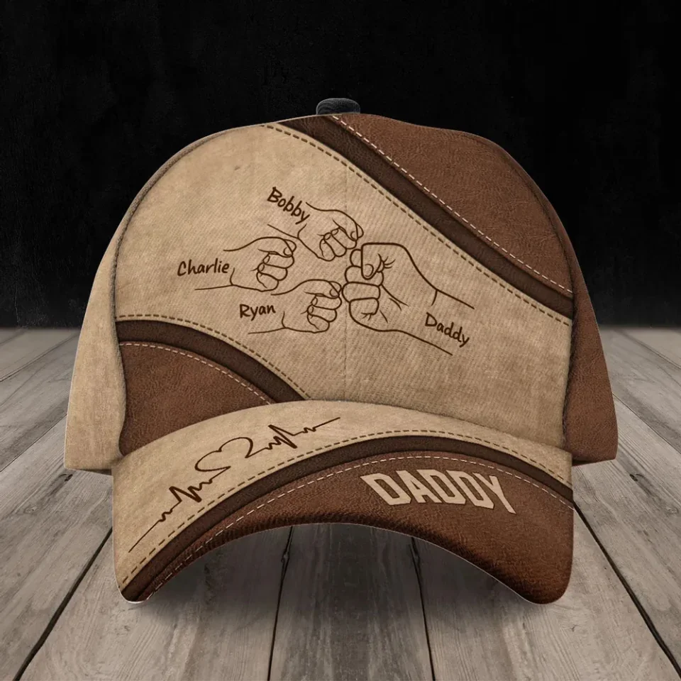 Fist Bump Dad Grandpa Uncle To Kids - Custom Classic Cap - Father's Day Gift - Gifts For Dad - Image 10