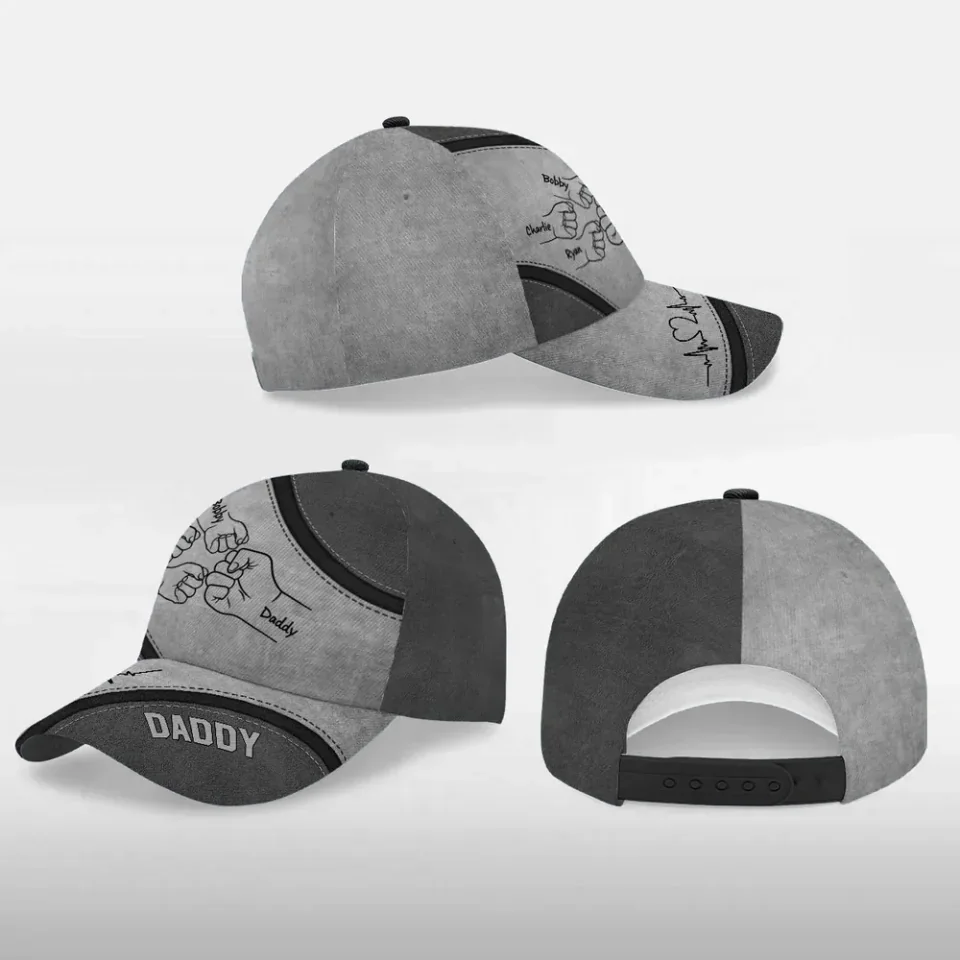 Fist Bump Dad Grandpa Uncle To Kids - Custom Classic Cap - Father's Day Gift - Gifts For Dad - Image 8