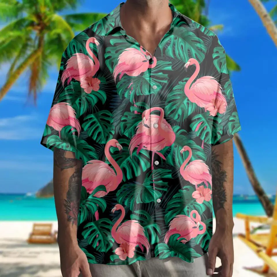 Flamingo Tropical Hawaii Shirt Summer Funny Gift For Holiday - Image 3