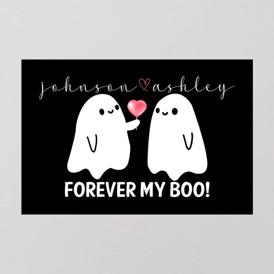 Forever My Boo Custom Canvas Poster Halloween Gift For Couples - Image 10