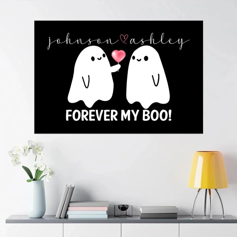 Forever My Boo Custom Canvas Poster Halloween Gift For Couples - Image 11
