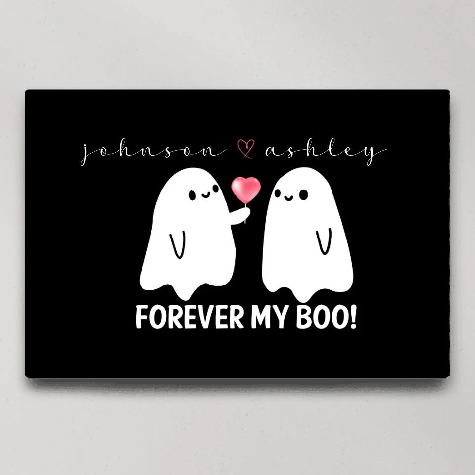 Forever My Boo Custom Canvas Poster Halloween Gift For Couples - Image 4