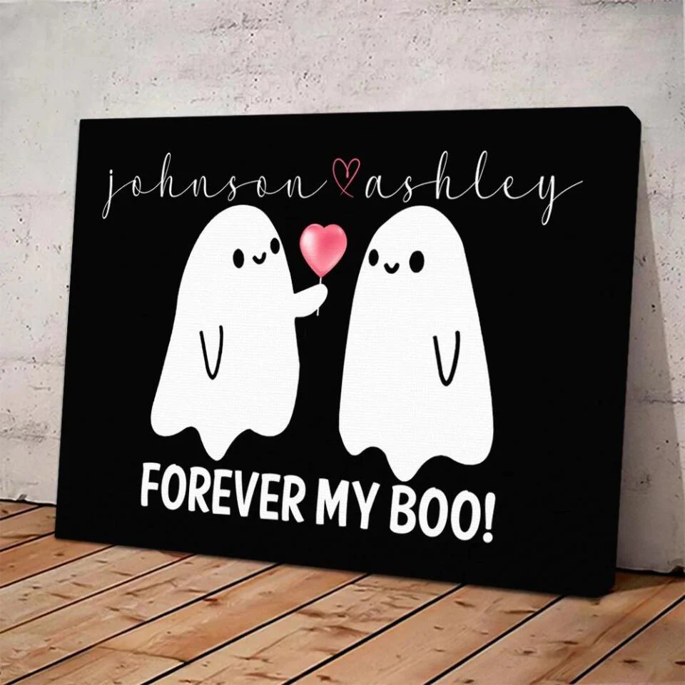 Forever My Boo Custom Canvas Poster Halloween Gift For Couples - Image 6