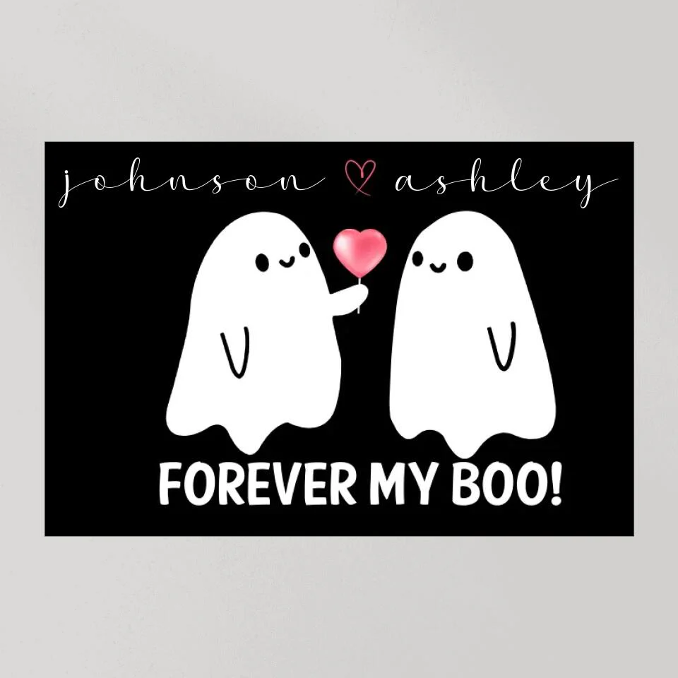 Forever My Boo Custom Canvas Poster Halloween Gift For Couples - Image 8