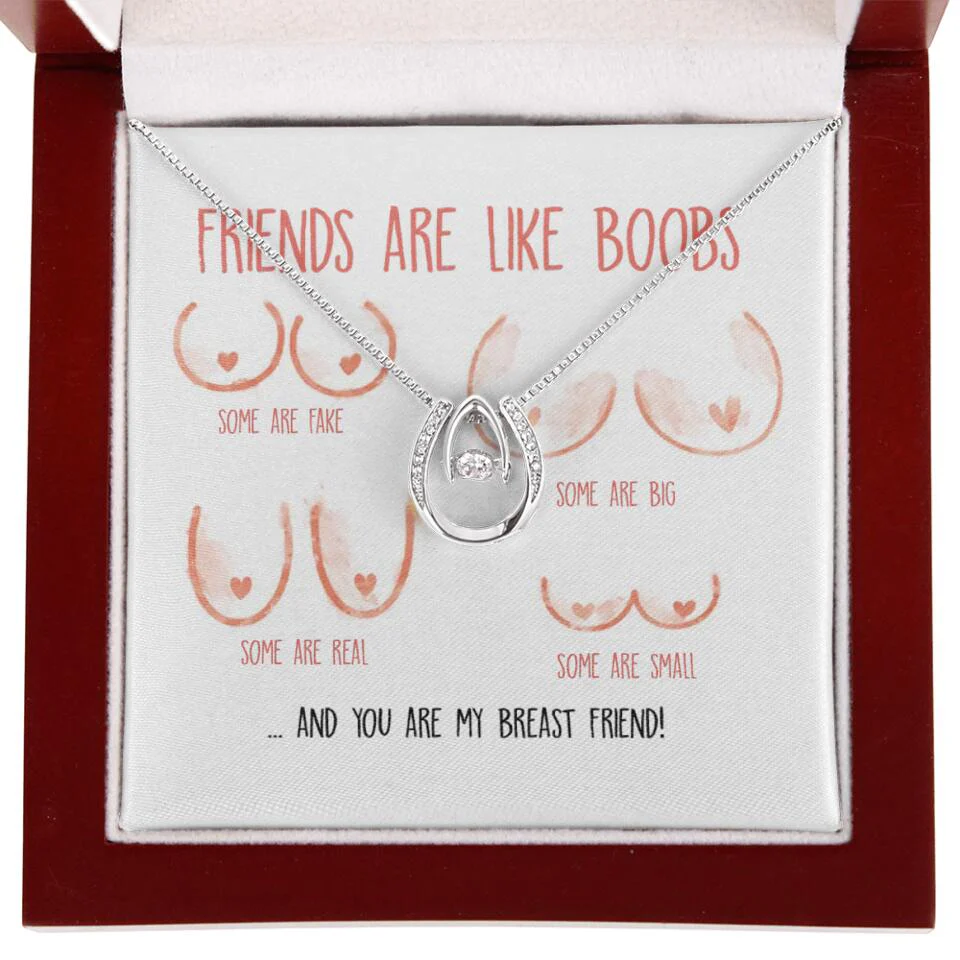 Friends Are Like Boobs Personalized Funny Necklace - Image 10