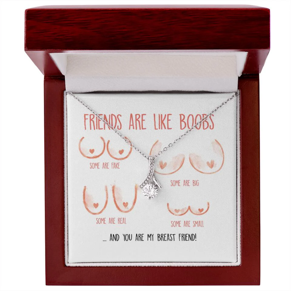 Friends Are Like Boobs Personalized Funny Necklace - Image 16