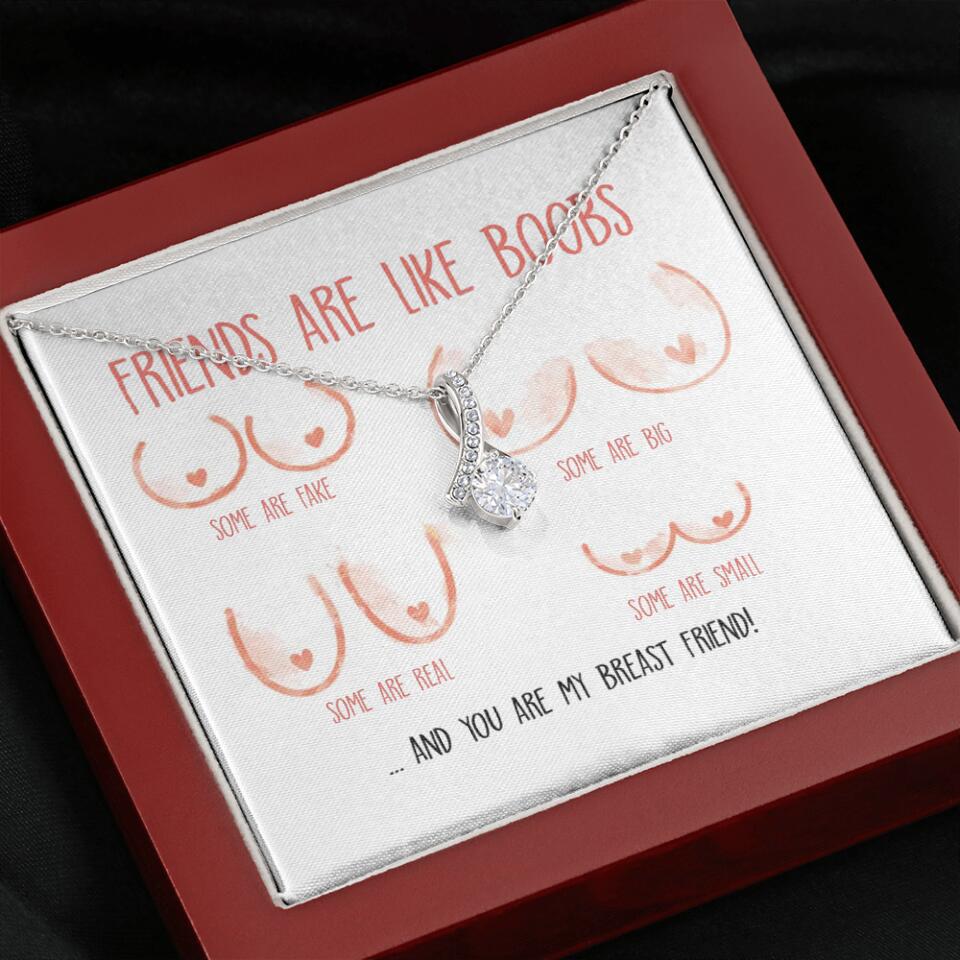 Friends Are Like Boobs Personalized Funny Necklace - Image 17