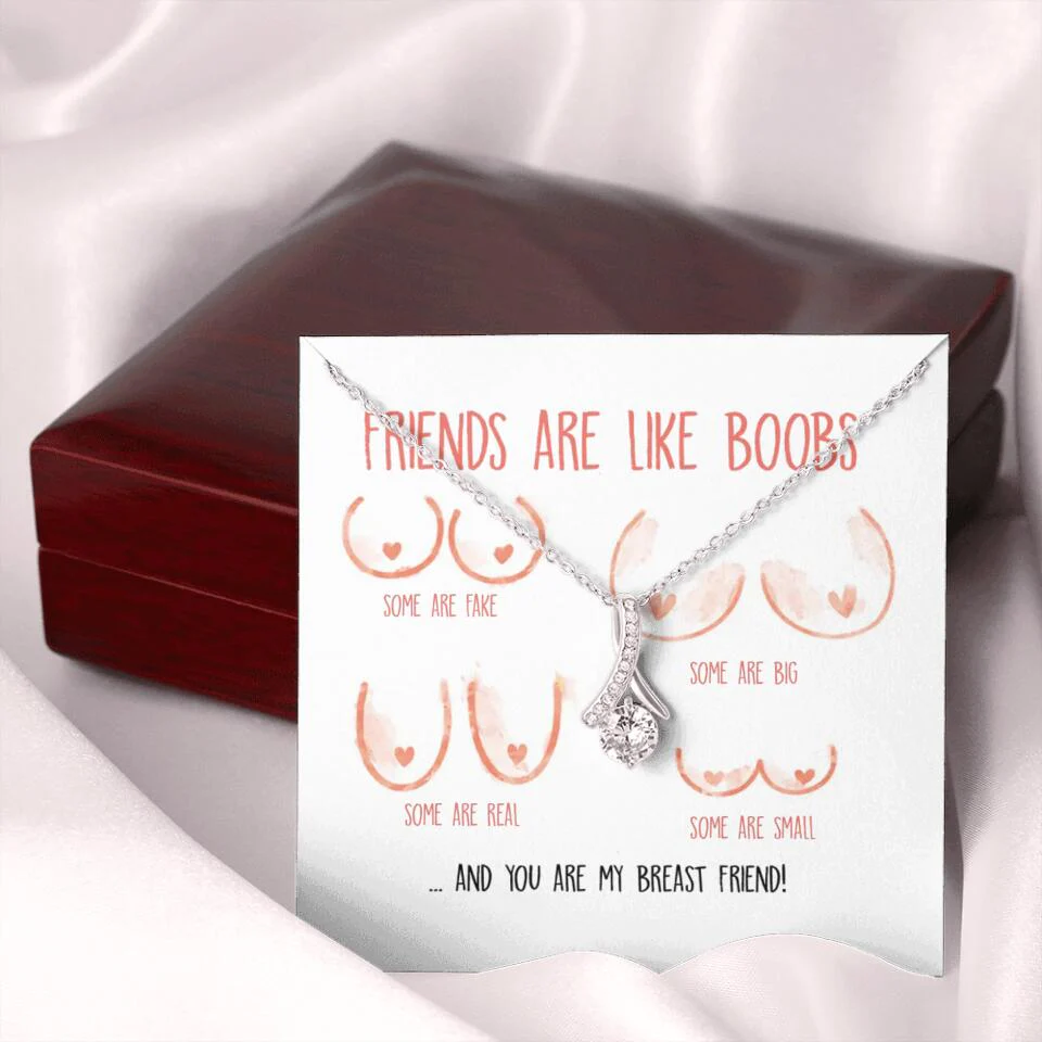 Friends Are Like Boobs Personalized Funny Necklace - Image 18