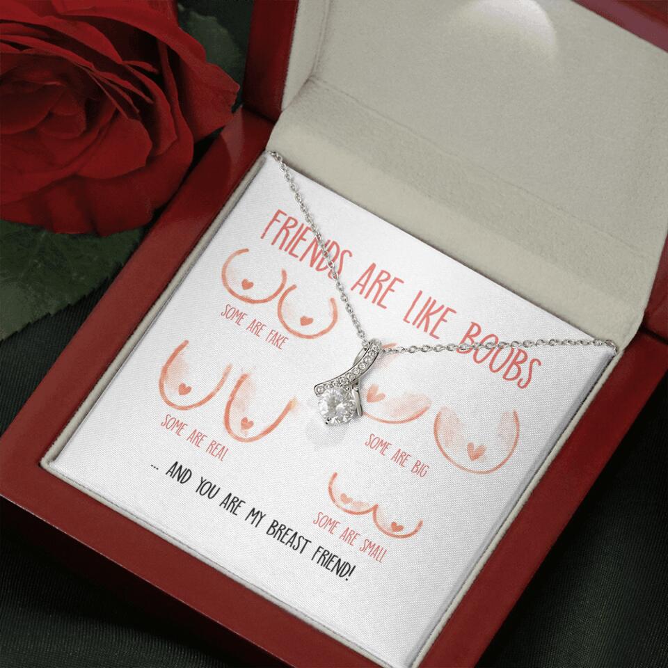 Friends Are Like Boobs Personalized Funny Necklace - Image 19