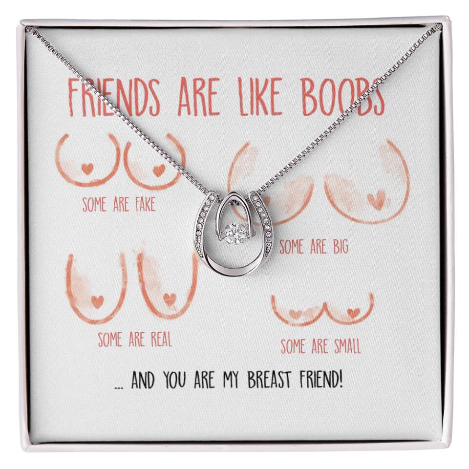 Friends Are Like Boobs Personalized Funny Necklace - Image 2
