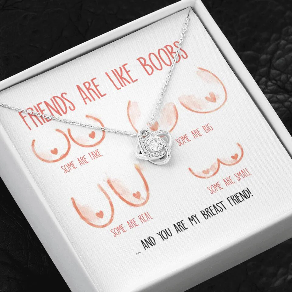 Friends Are Like Boobs Personalized Funny Necklace - Image 21