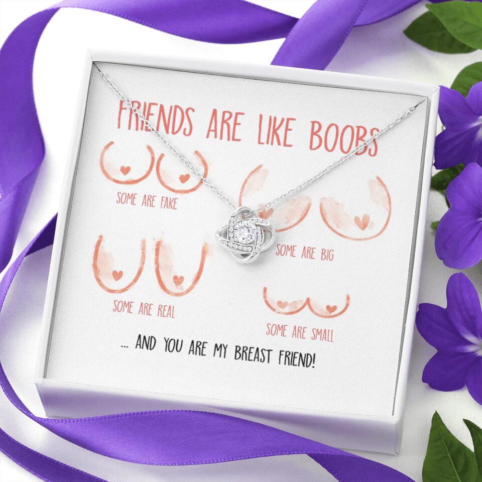 Friends Are Like Boobs Personalized Funny Necklace - Image 22